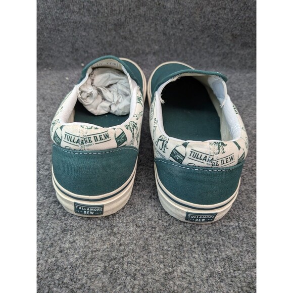 Tullamore Whiskey Slip On Skateboard Shoes Size 10 Green & White Excellent Cond. - Picture 6 of 16